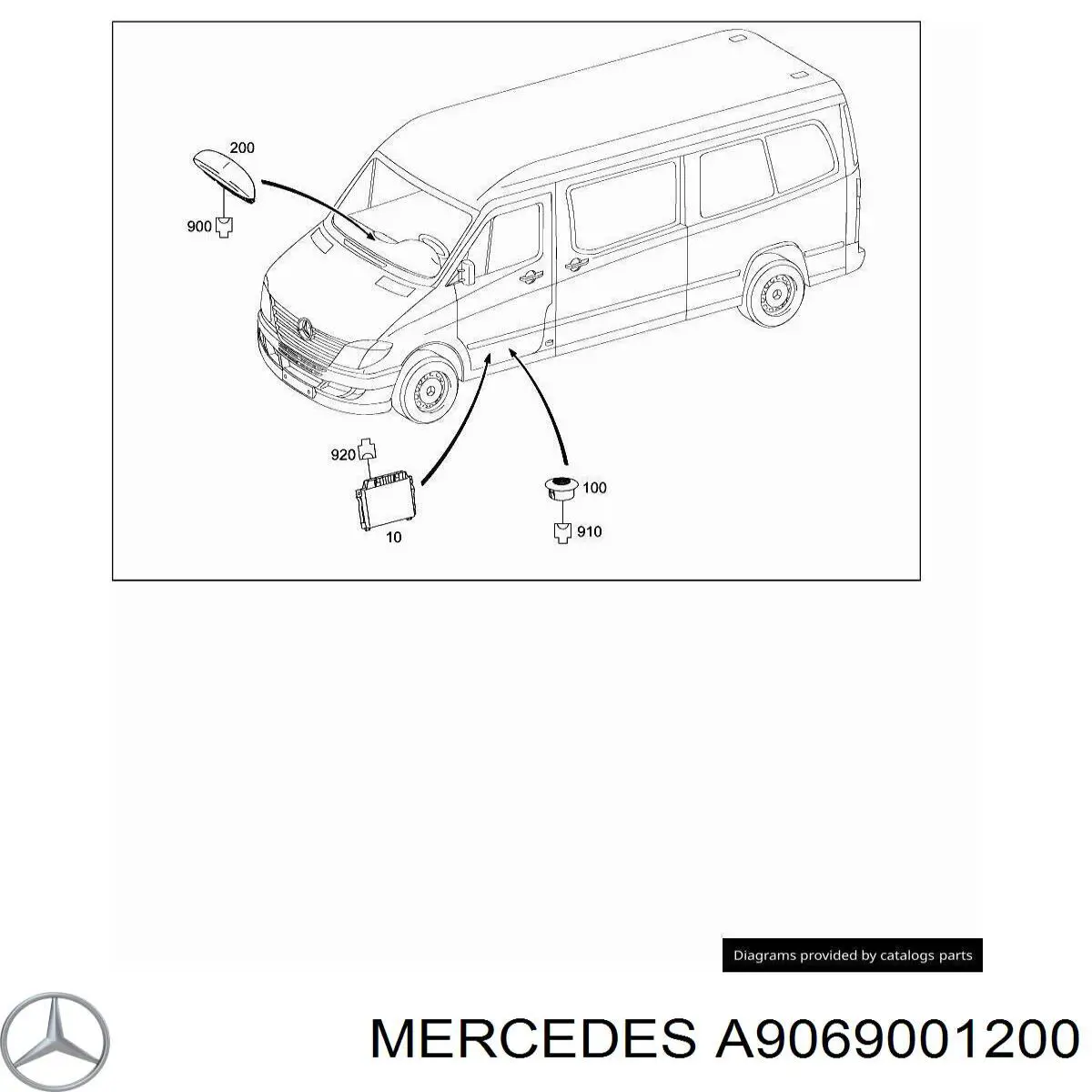 A9069001200 Mercedes Модуль (блок ЕБУ) управління парктроніком