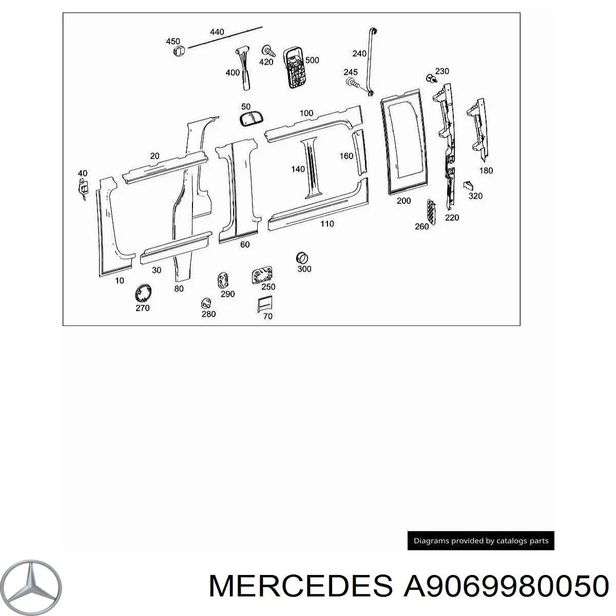  Mercedes A9069980050 ціна, від 0.78 USD