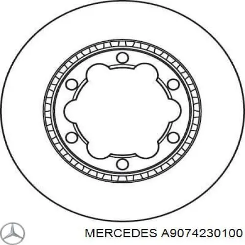 Купити A9074230100 Mercedes Диск заднього гальма
