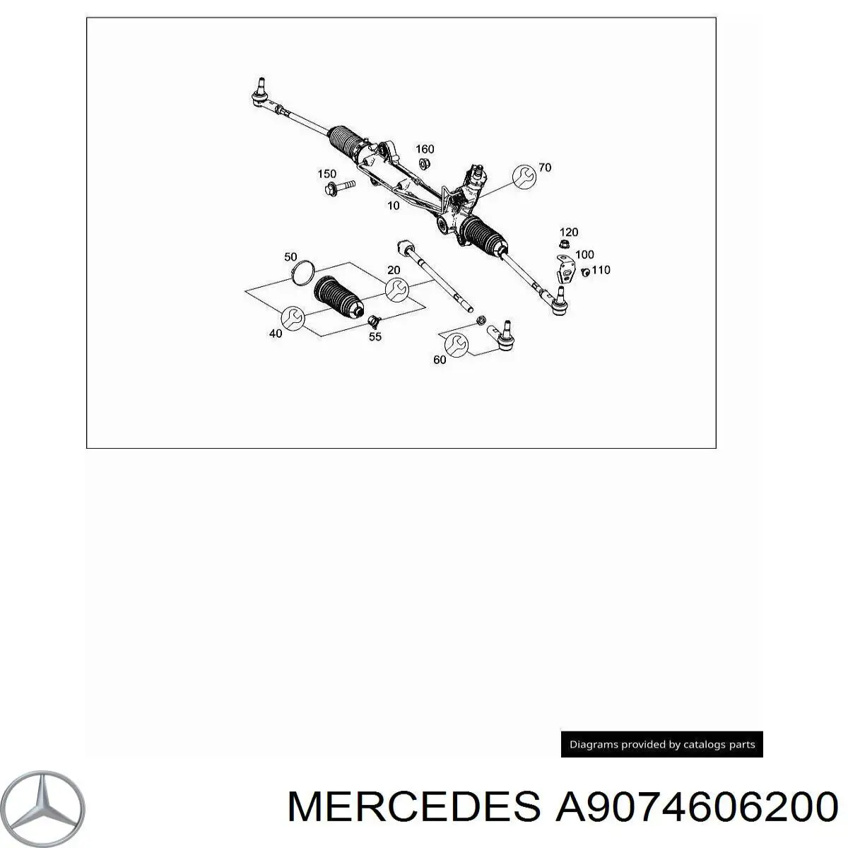 Купити A9074606200 Mercedes Рульовий наконечник