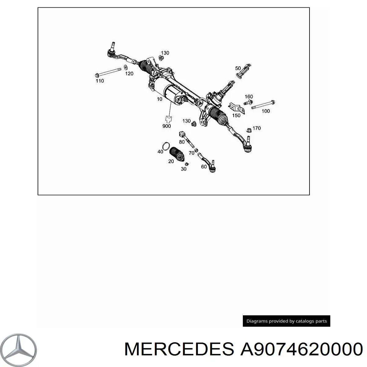 A9074620000 Mercedes пильник рульового механізму/рейки