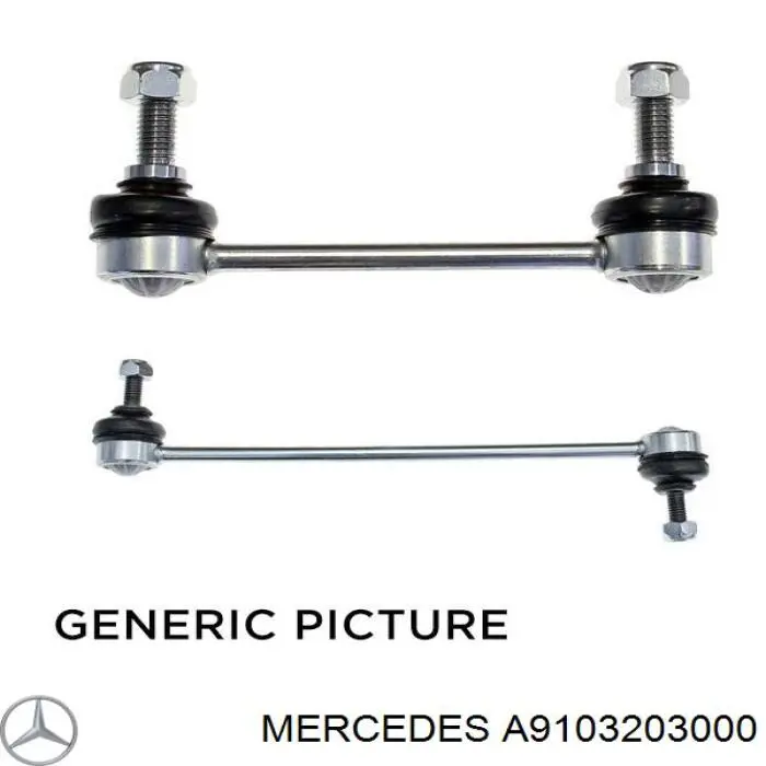 Стійка стабілізатора переднього, ліва A9103203000 Mercedes