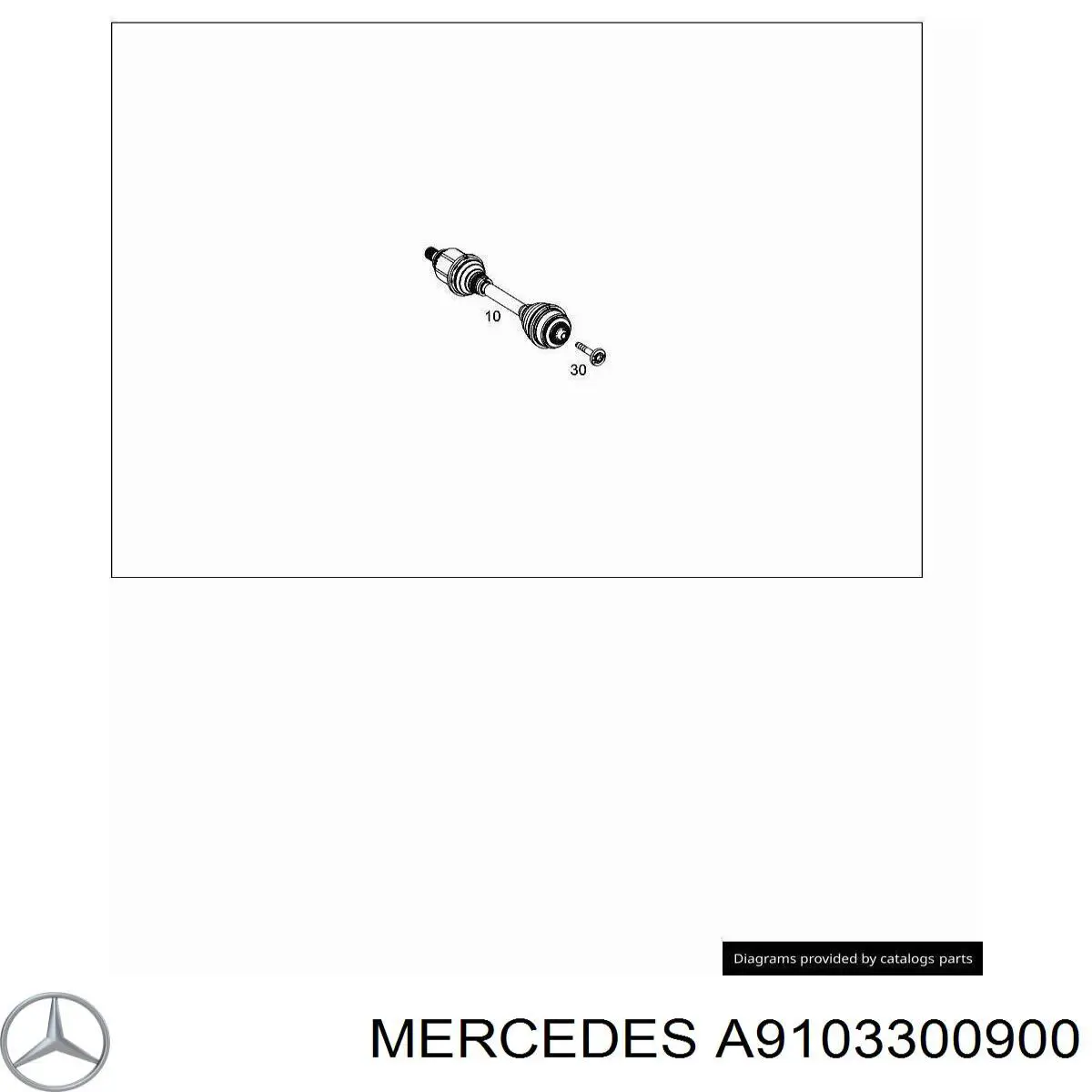 A9103300900 Mercedes ШРКШ внутрішній, передній, правий