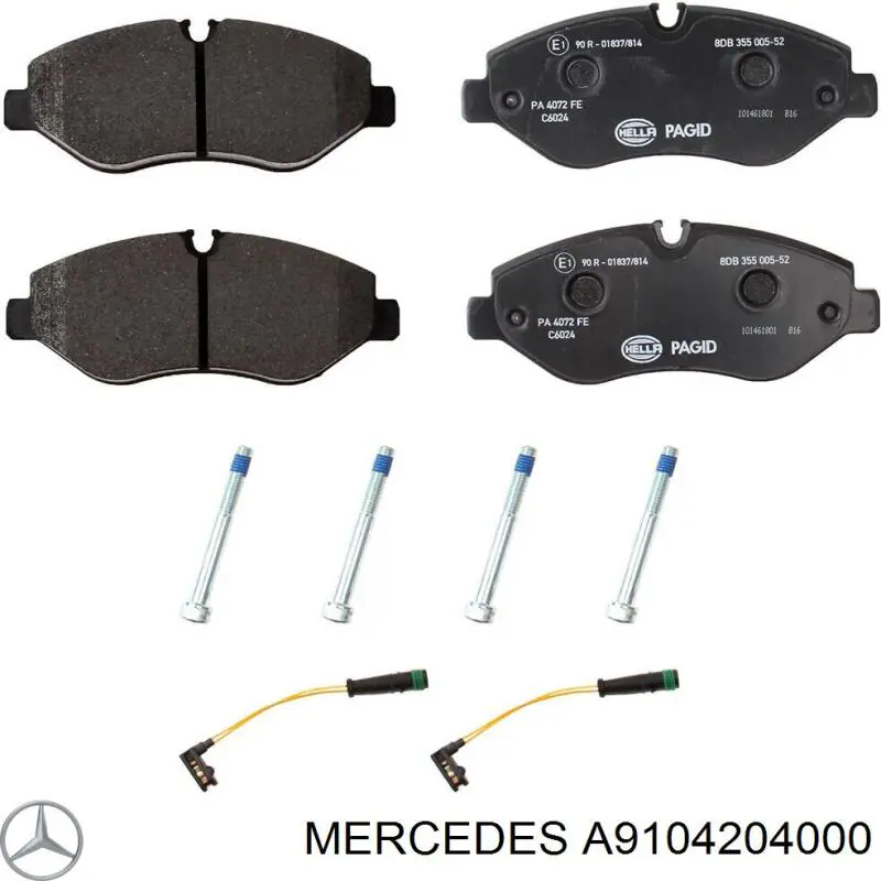 Передні тормозні колодки A9104204000 Mercedes