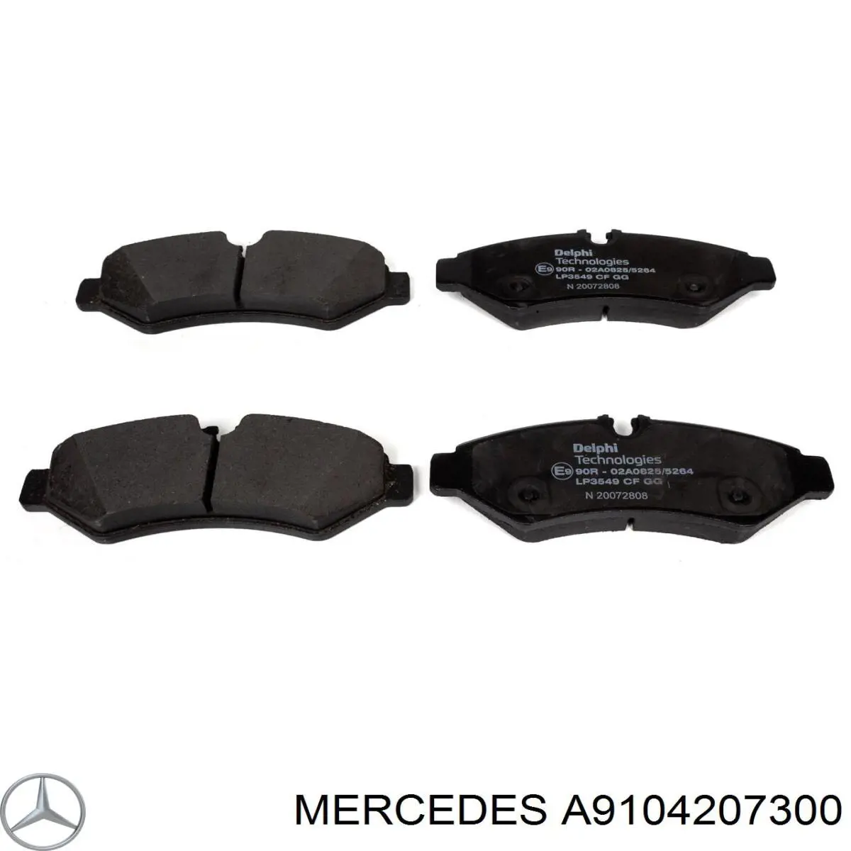 Колодки гальмові задні, дискові A9104207300 Mercedes