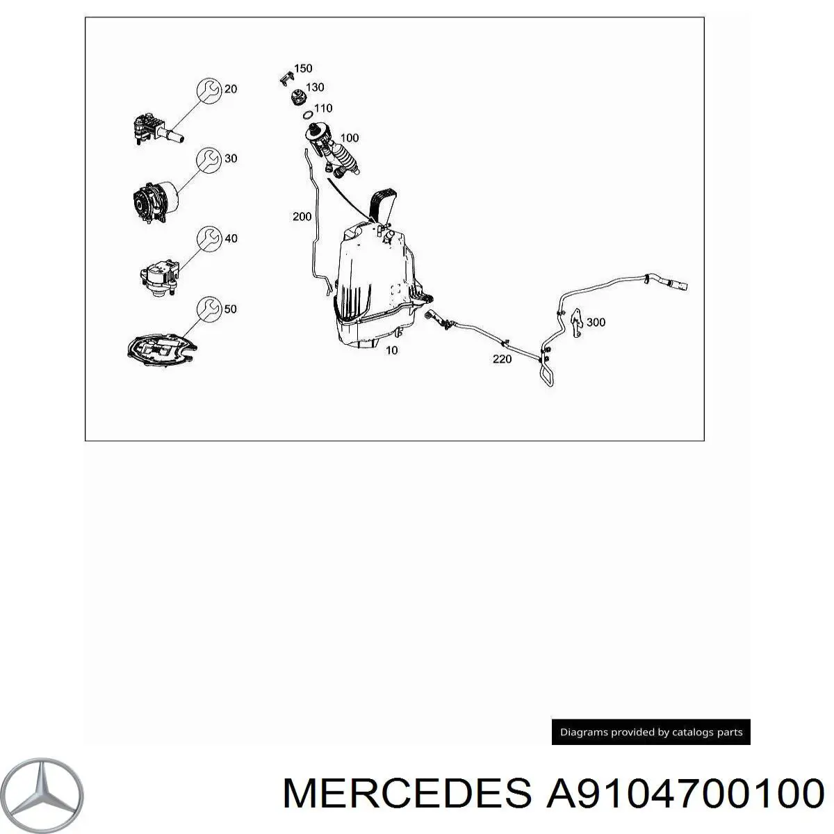 A9104700100 Mercedes Заливна горловина бака AD BLUE