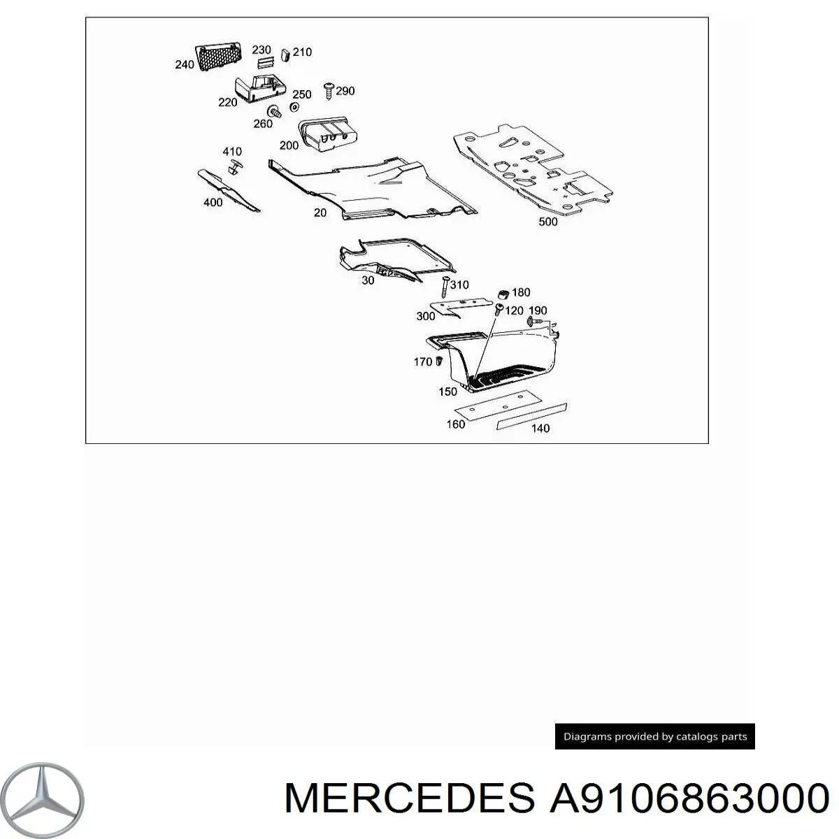  Mercedes A9106863000 ціна, від 21.09 USD