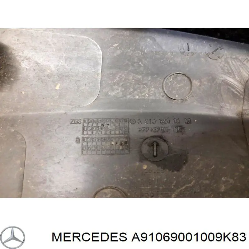Купити A91069001009K83 Mercedes Молдинг переднього правого крила