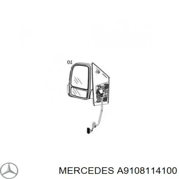 A9108114100 Mercedes Накладка водійського дзеркала