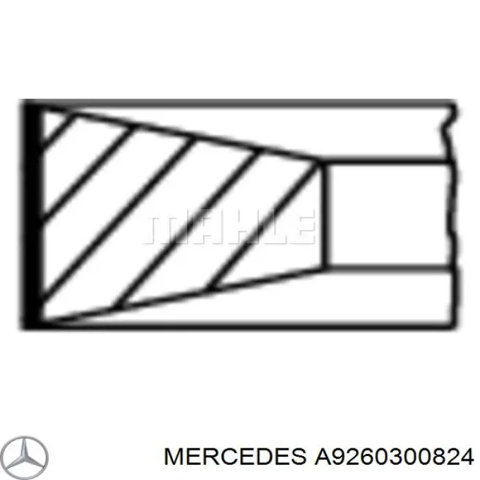 A9260300824 Mercedes Кільця поршневі на 1 циліндр, STD.