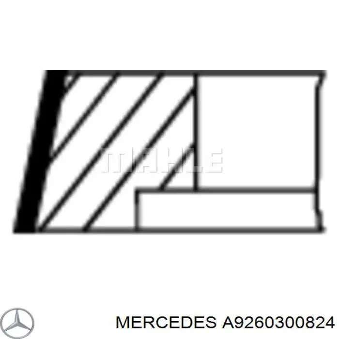 Кільця поршневі на 1 циліндр, STD. Mercedes A9260300824 ціна, від 44.15 USD