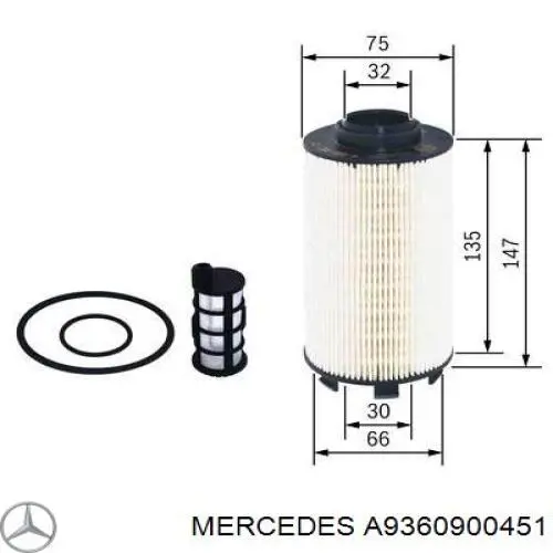 Фільтр паливний A9360900451 Mercedes