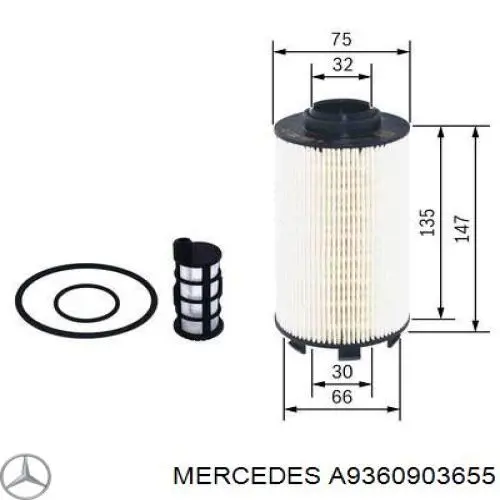 Паливний фільтр A9360903655 Mercedes