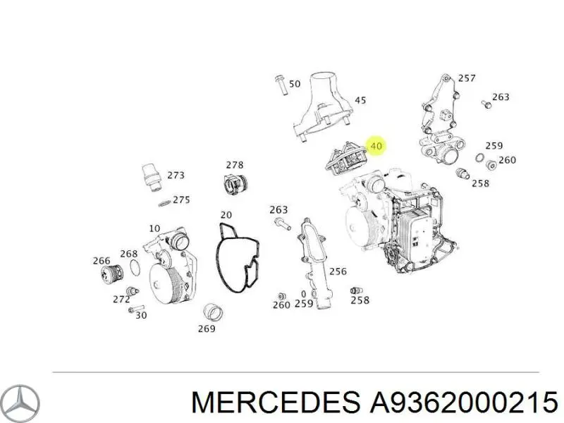 Автомобільний термостат Mercedes A9362000215 ціна, від 41.19 USD