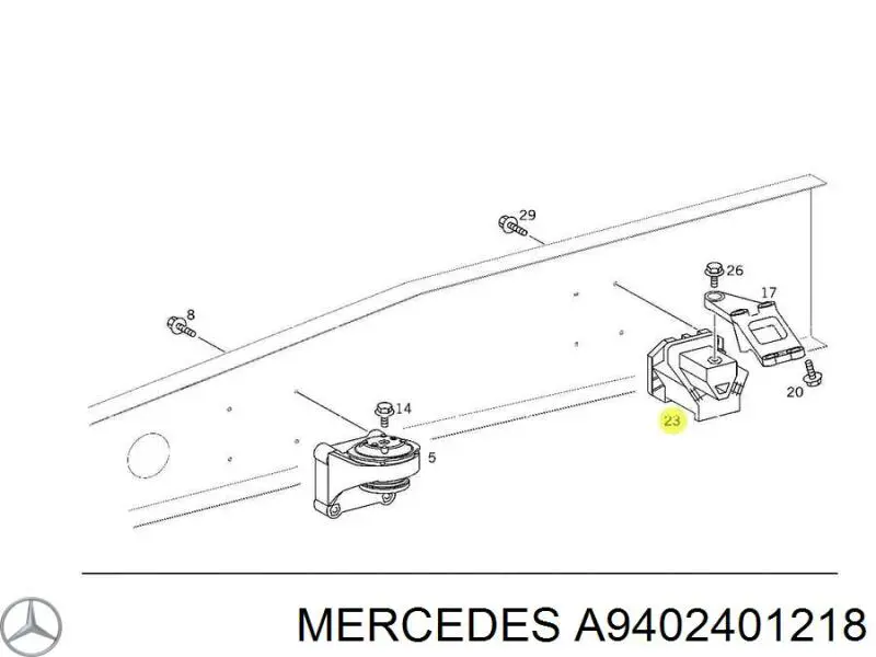 Купити Подушка двигуна задня Mercedes Benz Truck TRUCK ATEGO I 