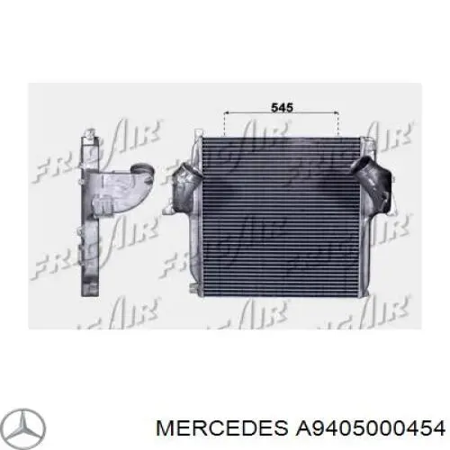 Радіатор охолодження кондиціонера Mercedes A9405000454