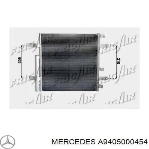 Конденсатор кондиціонера Mercedes A9405000454 ціна, від 94.82 USD