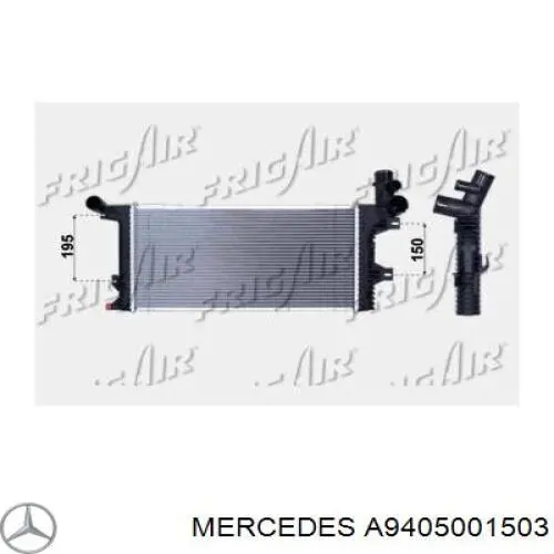 Купити A9405001503 Mercedes Радіатор двигуна