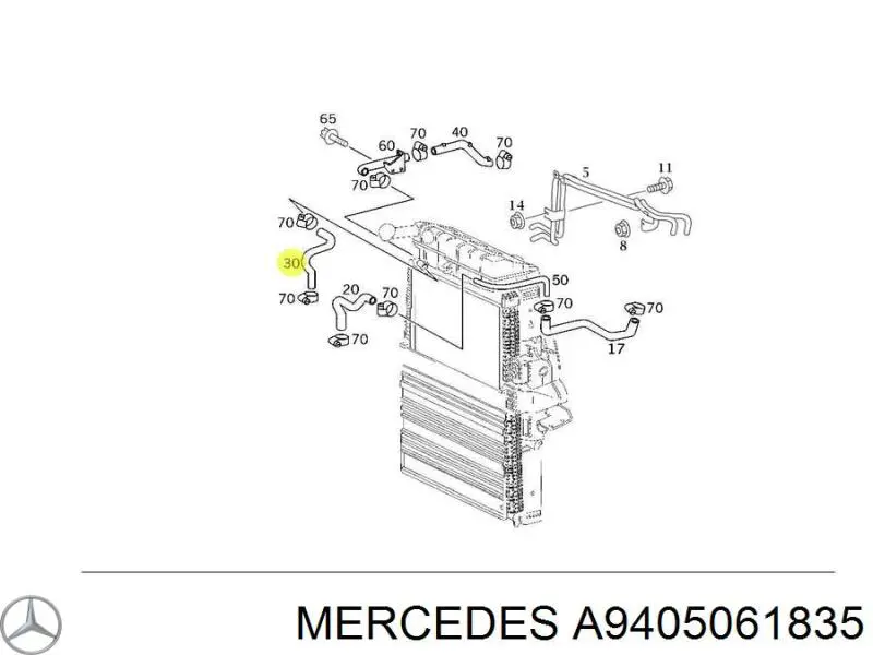  Mercedes A9405061835 ціна, від 12.68 USD