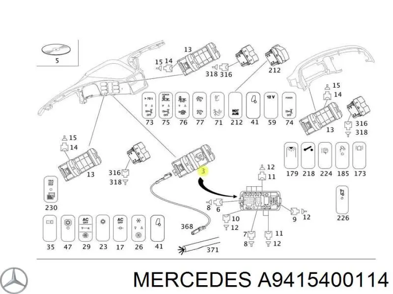 Купити A9415400114 Mercedes 