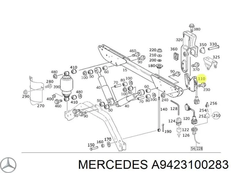 Замок кабіни A9423100283 Mercedes