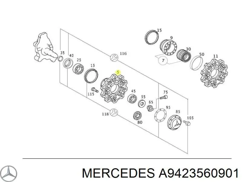 Маточина заднього колеса Mercedes Benz Truck TRUCK ATEGO I