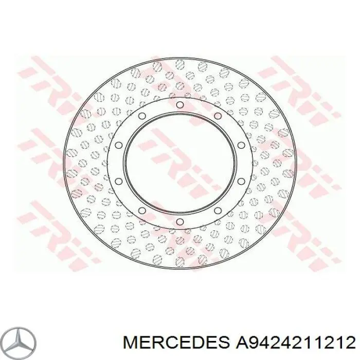 A9424211212 Mercedes Гальмо дискове переднє
