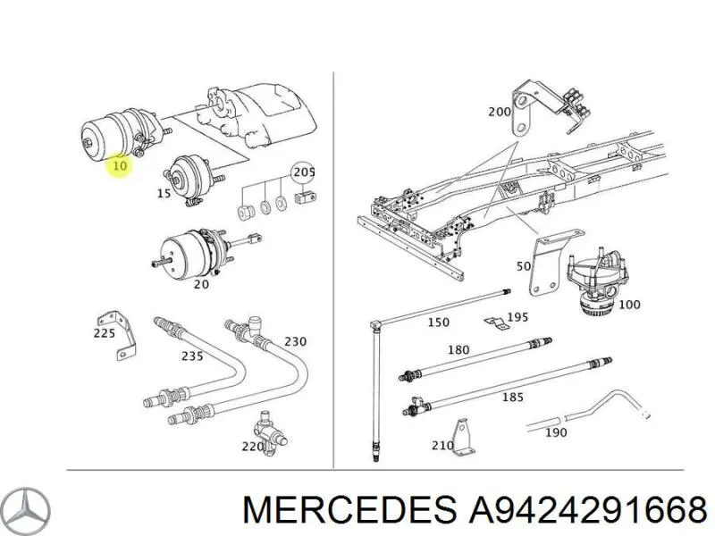  Mercedes A9424291668 ціна, від 53.14 USD
