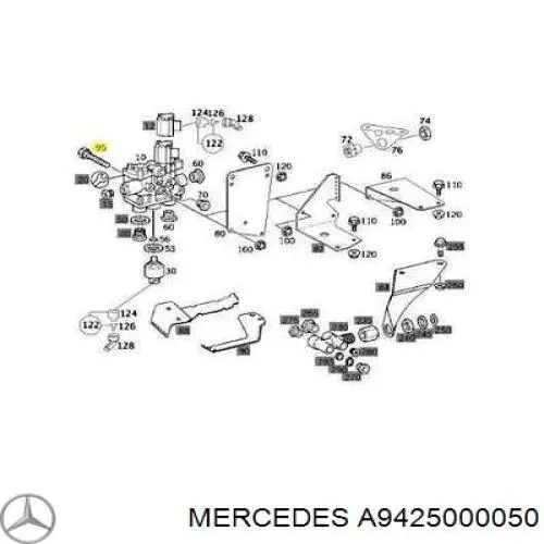 A9425000050 Mercedes Втулка шарнірного кронштейна кріплення кабіни