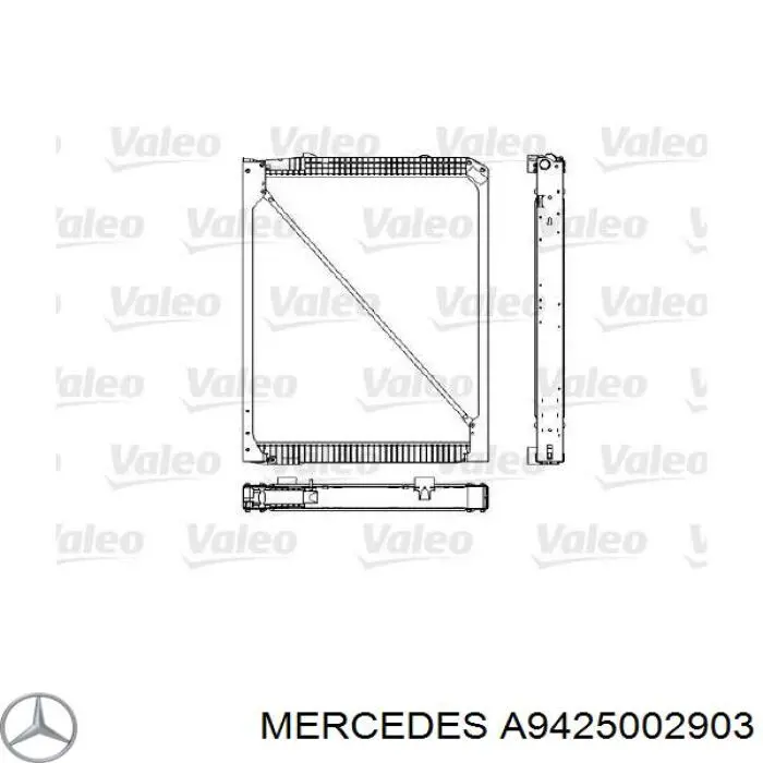 Радіатор A9425002903 Mercedes