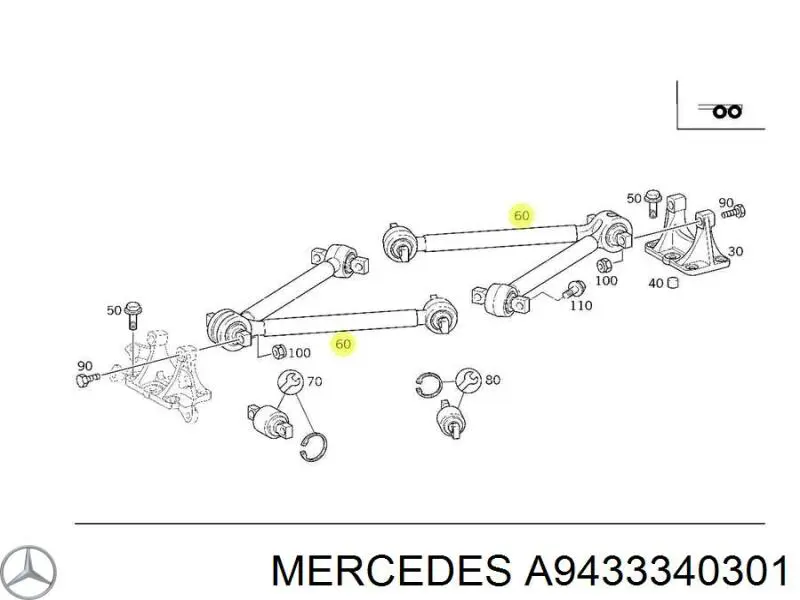 Купити A9433340301 Mercedes Ремкомплект задньої маточини