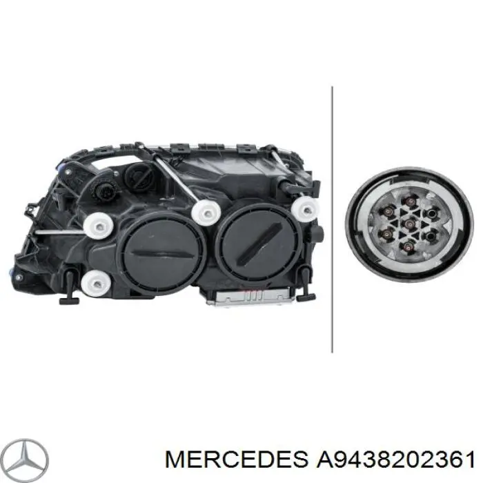 Фара права A9438202361 Mercedes