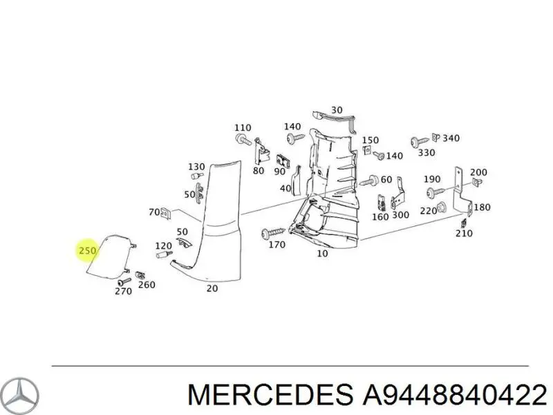  Mercedes A9448840422 ціна, від 16.60 USD