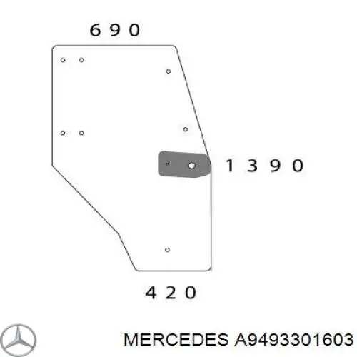Тяга рульова центральна A9493301603 Mercedes