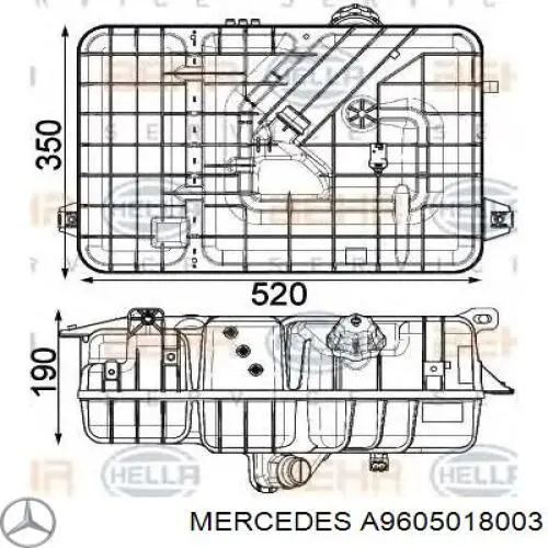 A9605018003 Mercedes Розширювальний бачок охолодження
