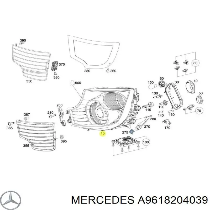 Фари Mercedes A9618204039 ціна, від 226.02 USD