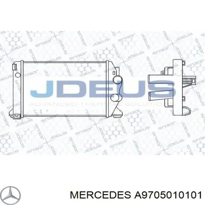 A9705010101 Mercedes радіатор интеркуллера