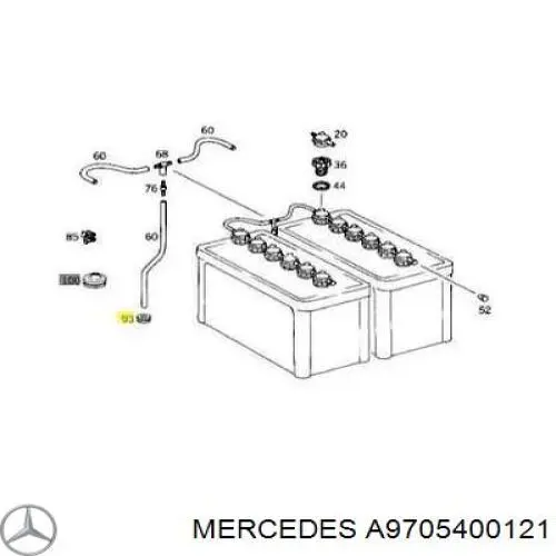 A9705400121 Mercedes Піддон акумулятора (АКБ)