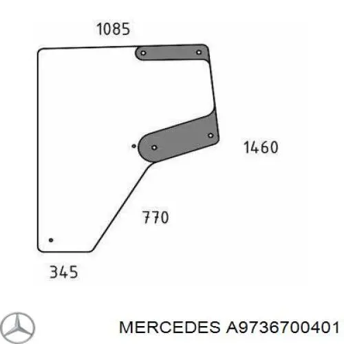 Лобове скло A9736700401 Mercedes