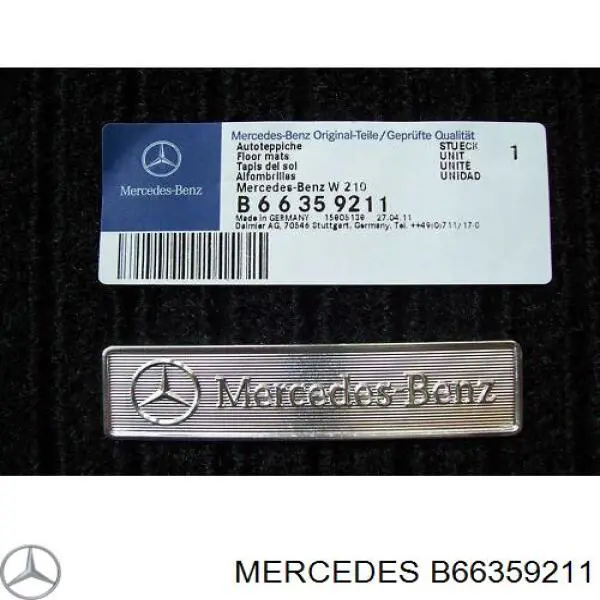 Комплект килимків Mercedes B66359211 ціна, від 147.83 USD