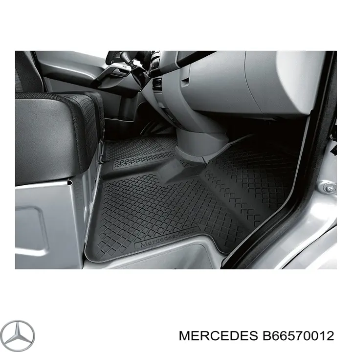 B66570012 Mercedes килимок передній, комплект 2 шт.
