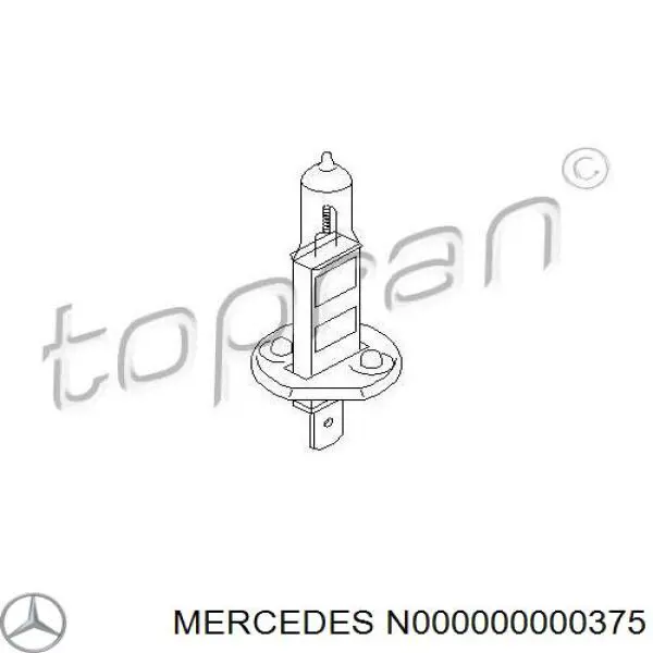 Купити N000000000375 Mercedes Лампочка галогенна