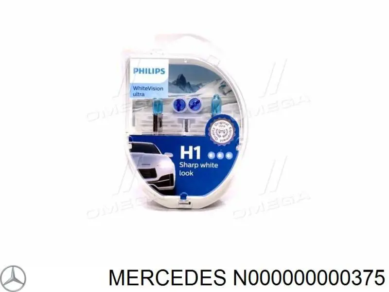 Лампочка галогенна N000000000375 Mercedes