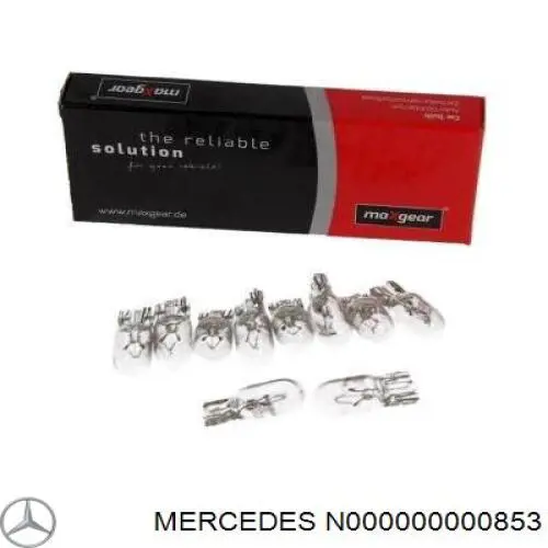 Лампочка плафону освітлення салону/кабіни Mercedes N000000000853 ціна, від 0.52 USD
