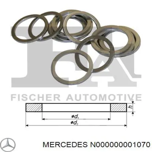 Купити N000000001070 Mercedes Ущільнювальне кільце, універсальне