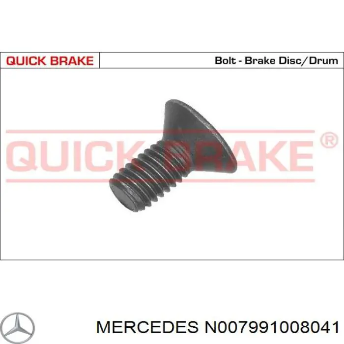 Болт гальмівного диска Mercedes N007991008041 ціна, від 0.73 USD