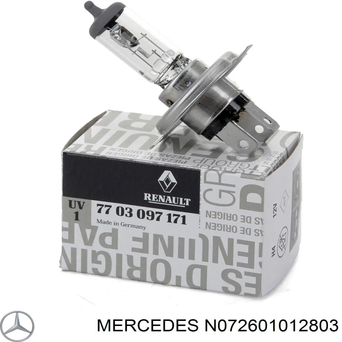 N072601012803 Mercedes Лампочка галогенна