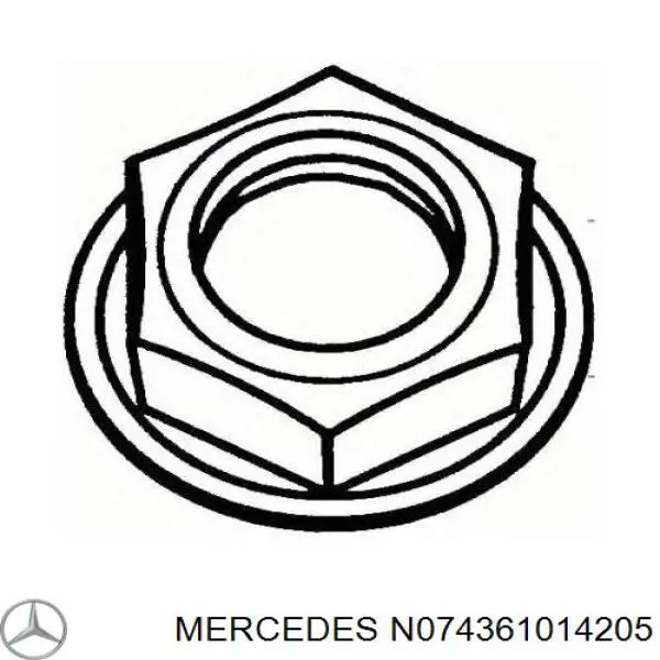Гайка кріплення колеса Mercedes N074361014205 ціна, від 0.70 USD