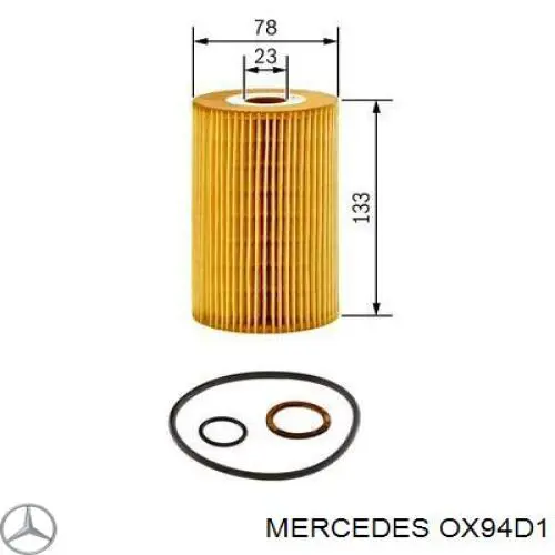 Масляний фільтр двигуна Mercedes OX94D1