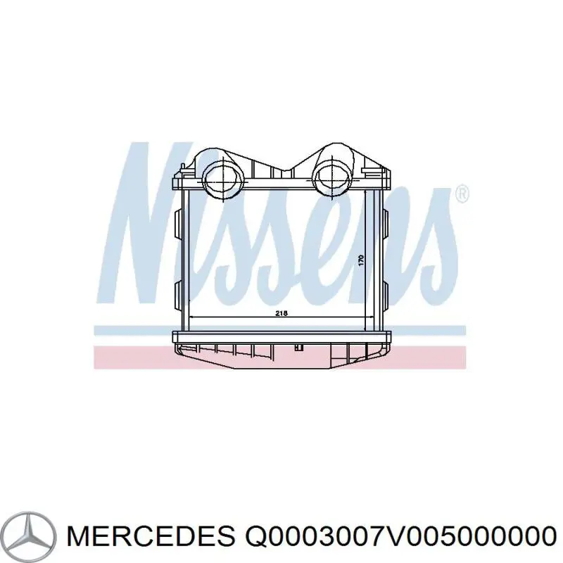 Q0003007V005000000 Mercedes радіатор интеркуллера